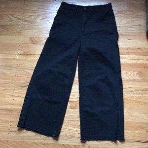 Madewell Black High Waist Wide Leg Crop sz 25